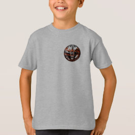 Designer Dartboard Globus und 3 Darts T Shirt