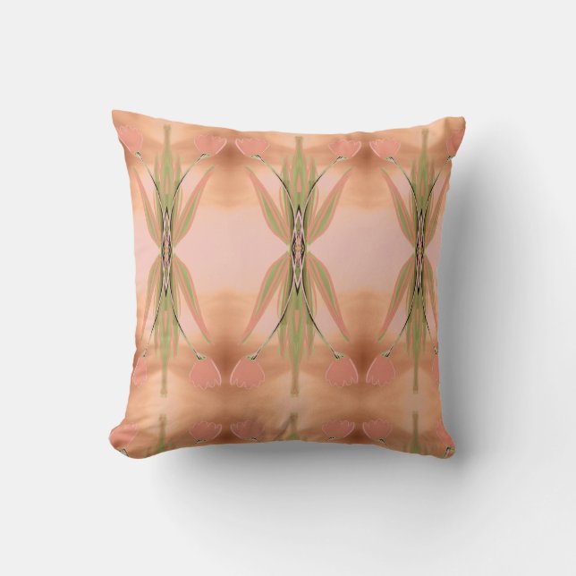Designer Dekorativ kudde med koral och Rosa (Framsida)