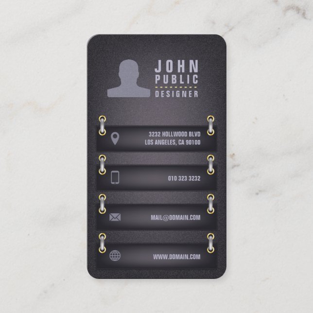 Designer Fabric Stil Visitkort (Framsida)