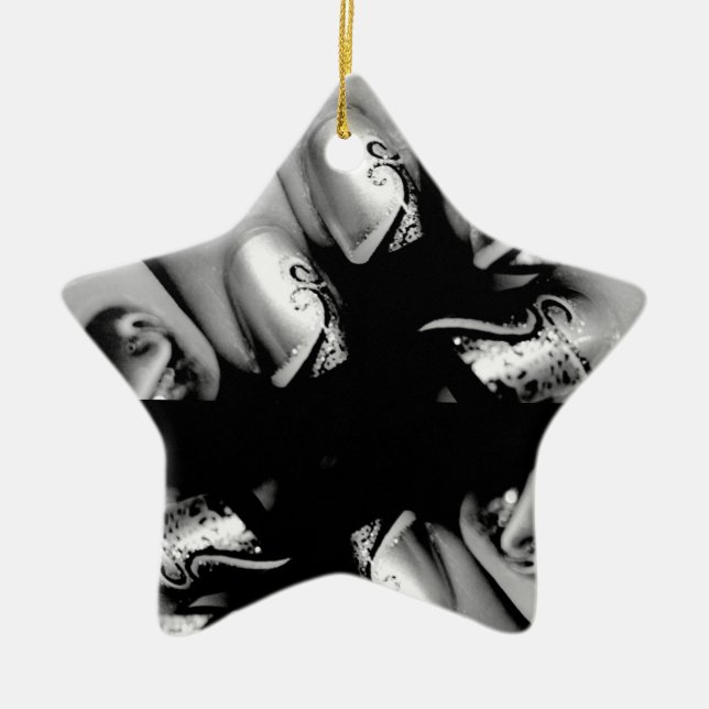 Designer Fingernails Julgransprydnad Keramik (Framsidan)