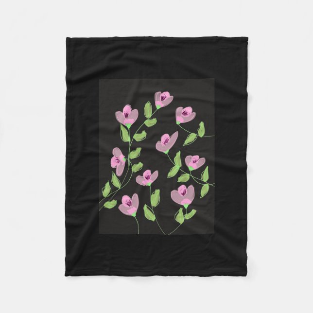 Designer Fleece Blanket in Pinks med Black (Framsidan)