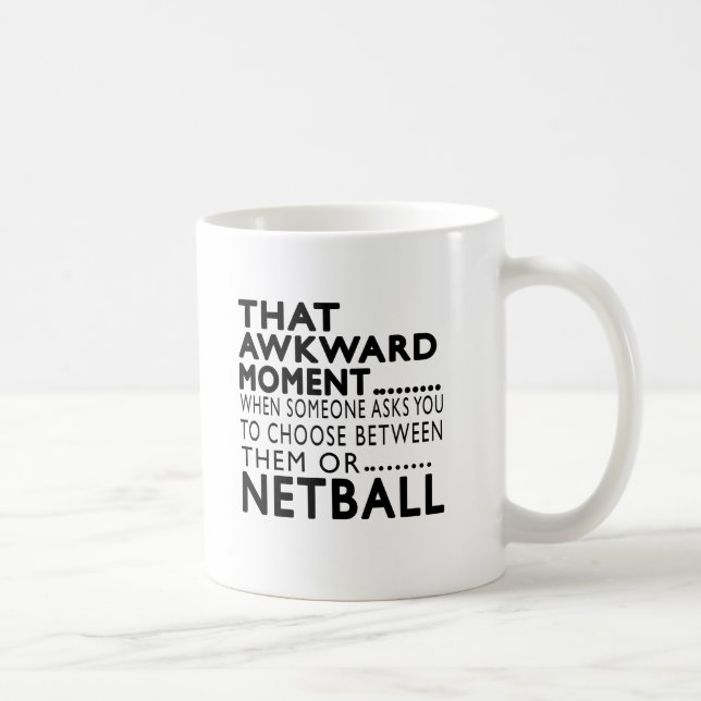 Designer för den konstiga ögonblicksNetball Kaffemugg (Höger)