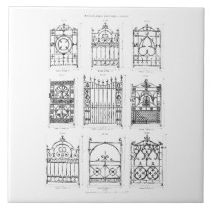 Designer för gjutjärngrindar, från 'Macfarlanes Ca Kakelplatta