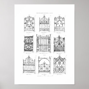 Designer för gjutjärngrindar, från 'Macfarlanes Ca Poster