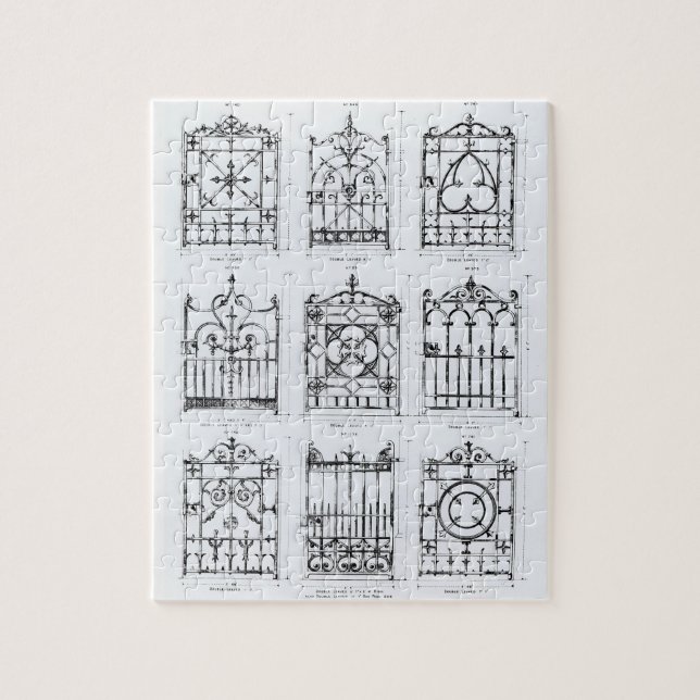 Designer för gjutjärnräcke, från 'Macfarlanes Pussel (Vertikal)