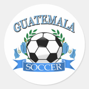 Designer för Guatemala fotbollboll Runt Klistermärke
