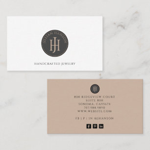 Designer för monogrammad Logotyp Visitkort