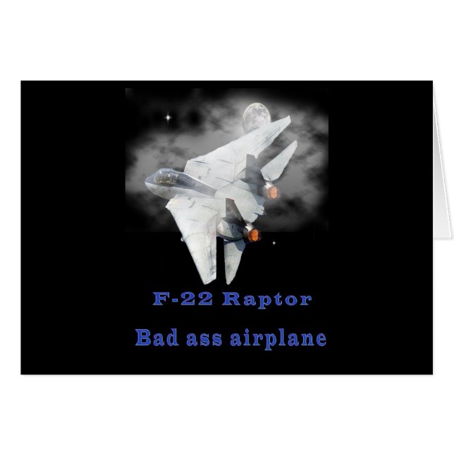 Designer för rovfågel F-22 Hälsningskort (Framsidan Horizontal)