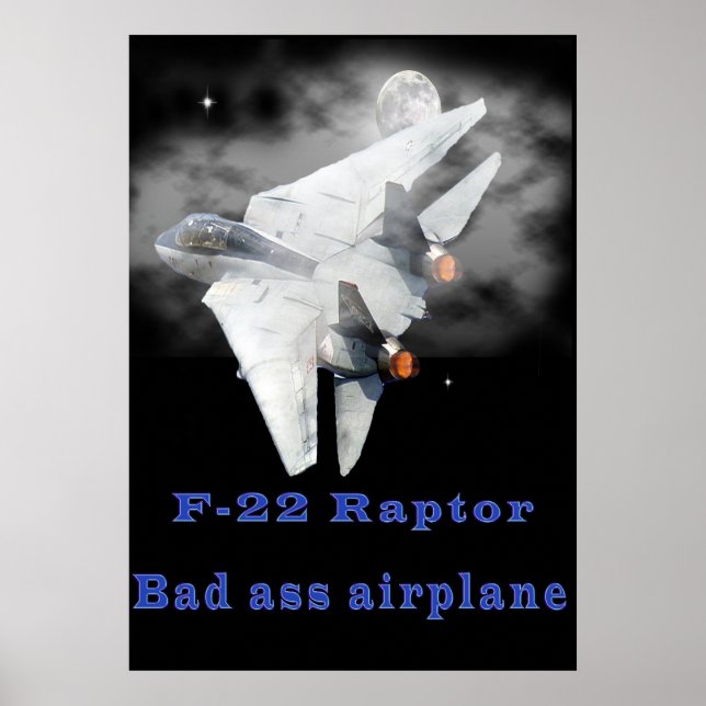 Designer för rovfågel F-22 Poster (Framsidan)