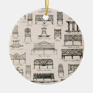 Designer för trädgård placerar, från 'ett julgransprydnad keramik