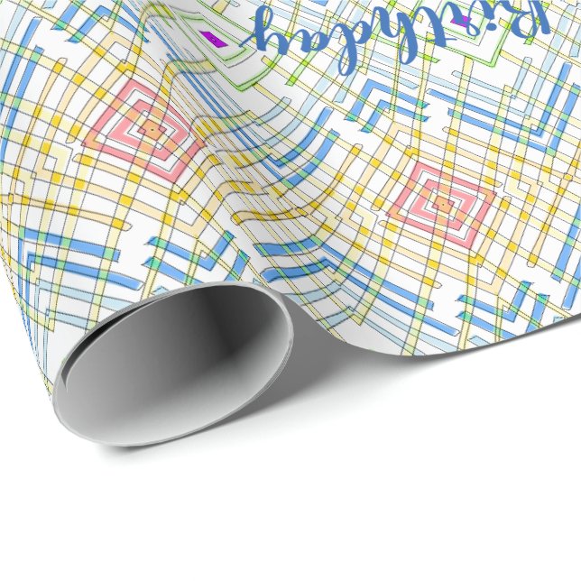 Designer Grattis på födelsedagen Papper Presentpapper (Rullad Hörn)