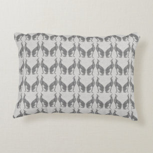 Designer Greyhound Hund Decor in Grått Prydnadskudde