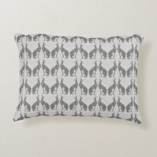 Designer Greyhound Hund Decor in Grått Prydnadskudde