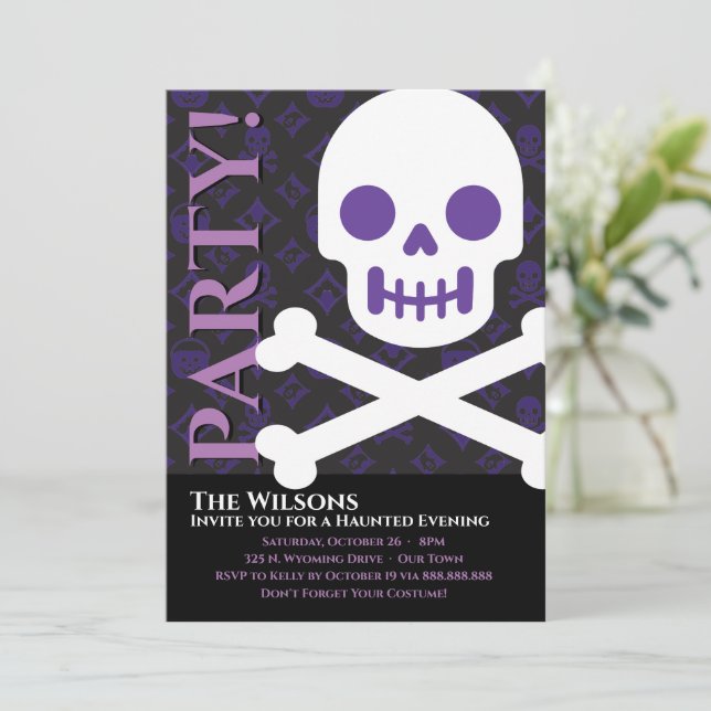 Designer Halloween, fet skal Inbjudningar (Stående Fram)