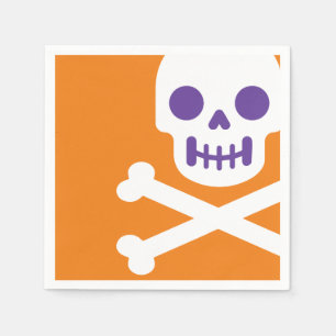 Designer Halloween, Skull och ben Pappersservett