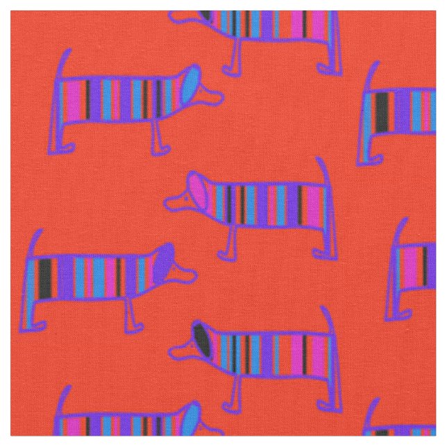 Designer Hund Fabrics - Whimsical Stilar - New Tyg (Närbild)