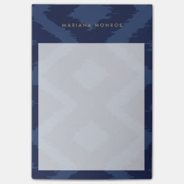 DESIGNER IKAT MÖNSTER i BLUE-Personligen Post-it Block