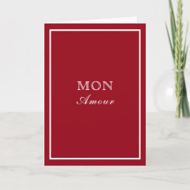 Designer Inspired Red Mon Kärlek Kort