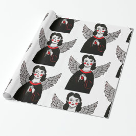 Designer jul Angel Mönster Wrapping Papper Presentpapper