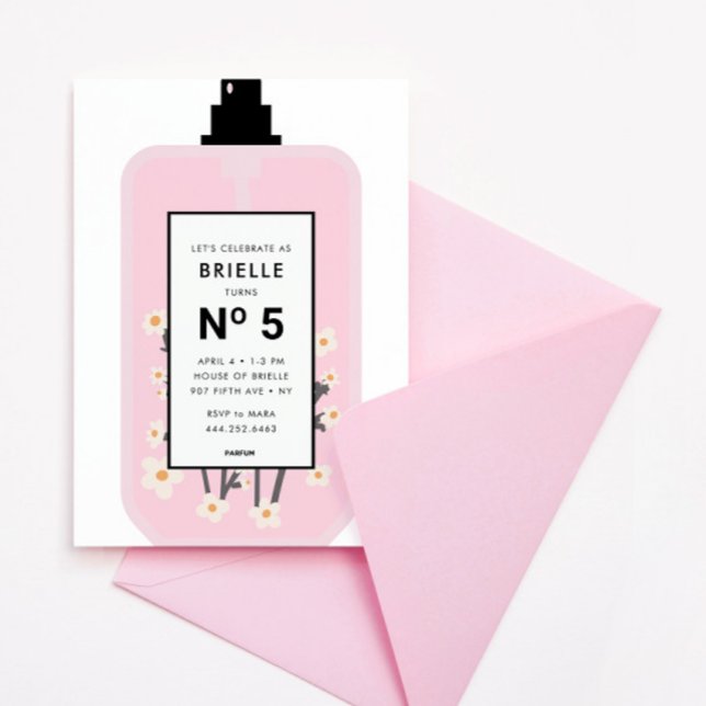 Designer Kids' Parfym Beauty Spa Birthday Inbjudningar (Skapare uppladdad)