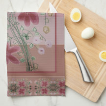 Designer-kökshanddukar för dekorativ Artsy Blommig