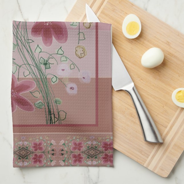 Designer-kökshanddukar för dekorativ Artsy Blommig Kökshandduk (Vikt i Fjärdedel)