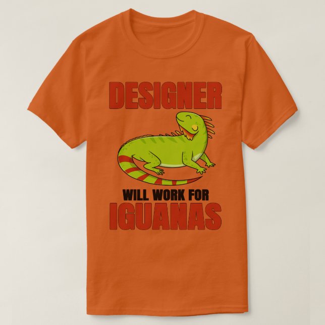 Designer kommer att arbeta för Iguanas T Shirt (Design framsida)