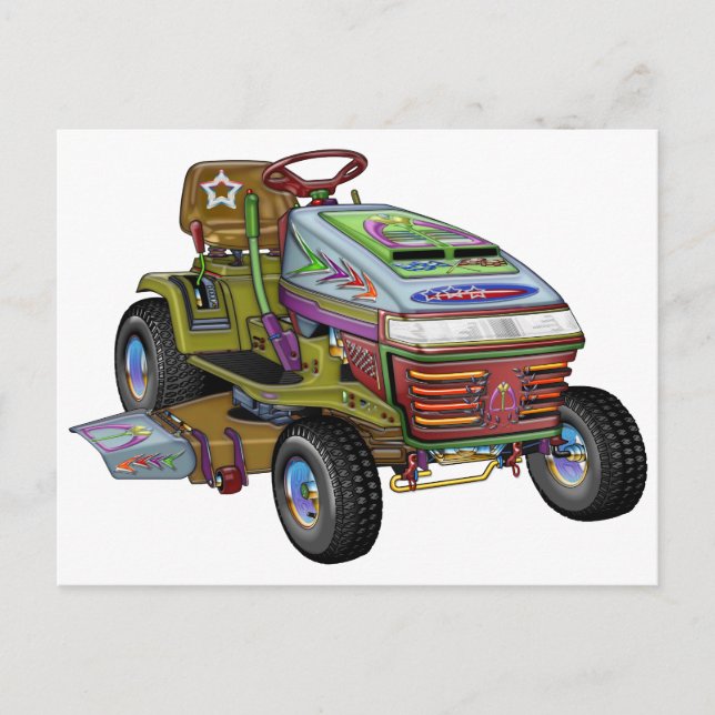 Designer Lawnmower Vykort (Framsida)