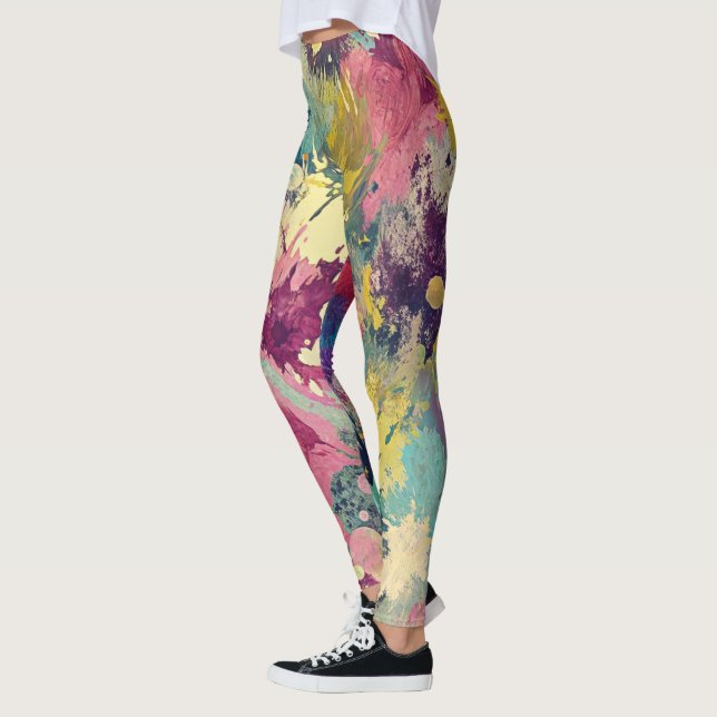 Designer-Leggings mit ausgefallenem Muster  Leggings (Vänster)