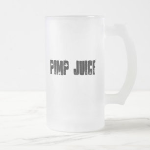 Designer logotyp, PIMPFRUKTSAFT för planet X Frostat Ölglas