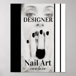 Designer Mode Fingernail Art Poster