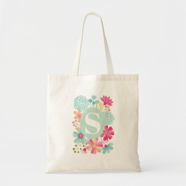 Designer Monogram Initial Canvas Tygkasse (Framsidan)