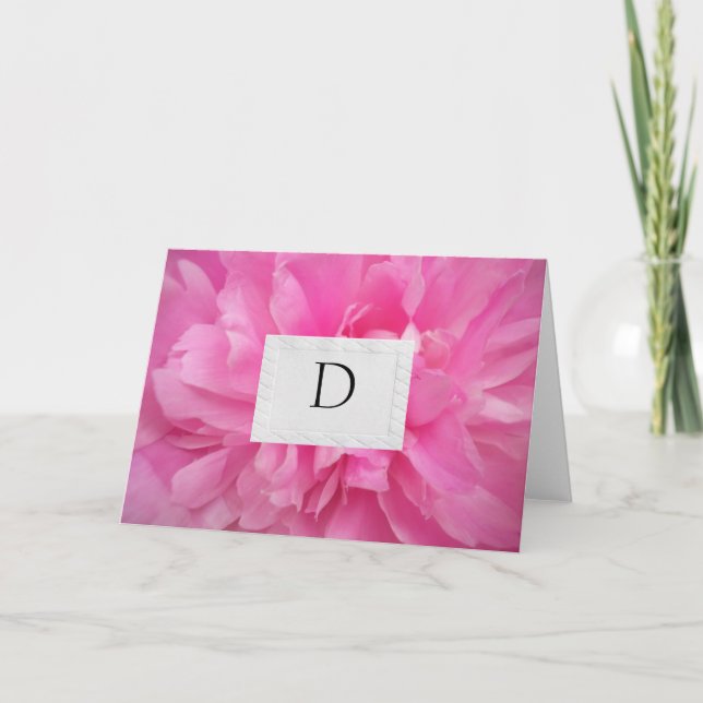 DESIGNER MONOGRAMMERADE VIGSELKORT MED TACK KORT (Framsida)