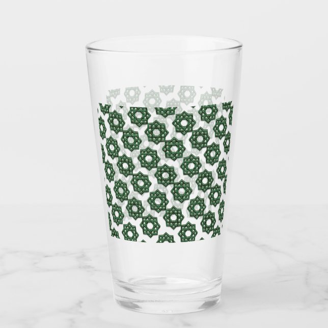 'Designer' Mörk Shamrock Knot Glaskopp (Framsida)