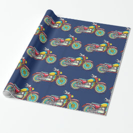 Designer Motorcycle Wrapping Papper Presentpapper