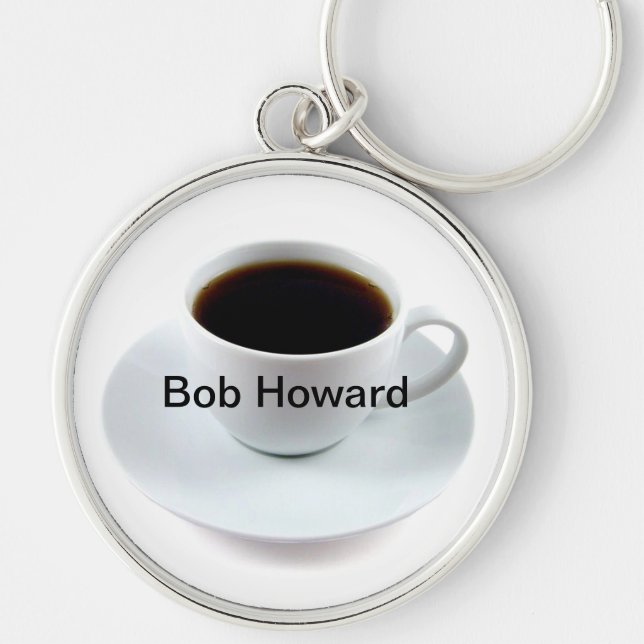 DESIGNER NYCKELRING-FANTASTISK GIFT! RUND SILVERFÄRGAD NYCKELRING (Framsidan)