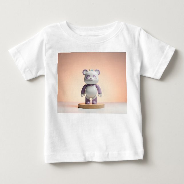 Designer Panda Vinylleksak Porslinsfinish T Shirt (Framsida)