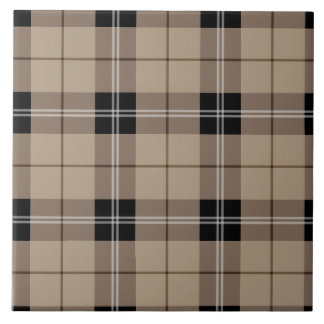 Designer plaid /tartan mönster brun och svart kakelplatta