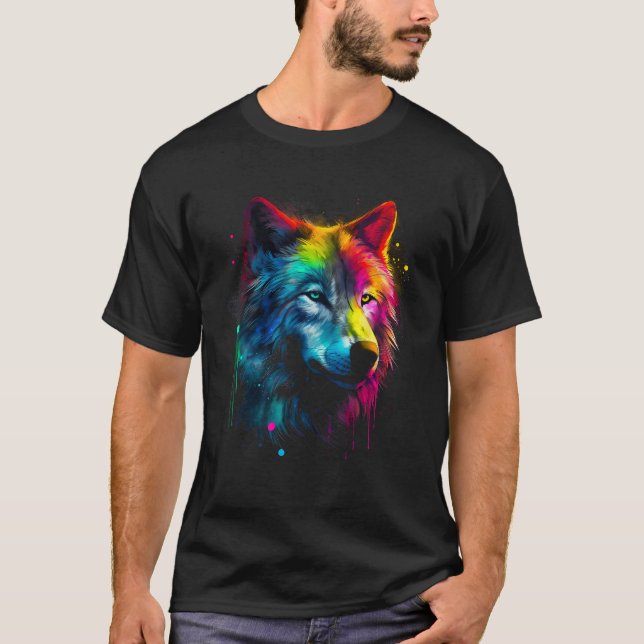 Designer Professional Artist Wolf T Shirt (Framsida)