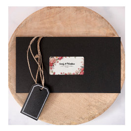 Designer Rosa Flower Bouquet-Returetiketter Adressetikett