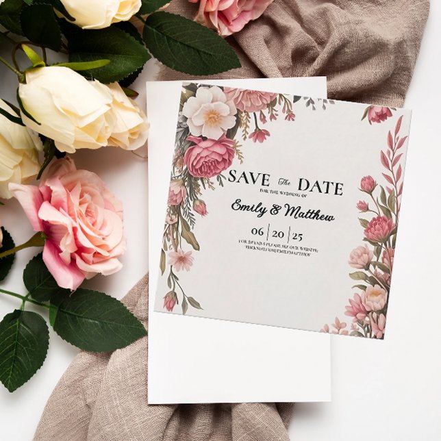 Designer Rosa Flower Bouquet Spara datum Datumet (Skapare uppladdad)