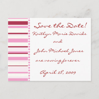 Designer Rosa Motif Spara datum! Meddelande Vykort