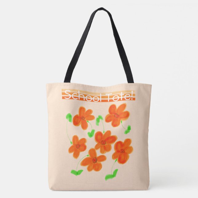 Designer School Tote Tygkasse (Baksida)