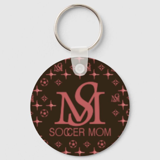 Designer Soccer Mom (brown/pink) Nyckelring (Framsida)
