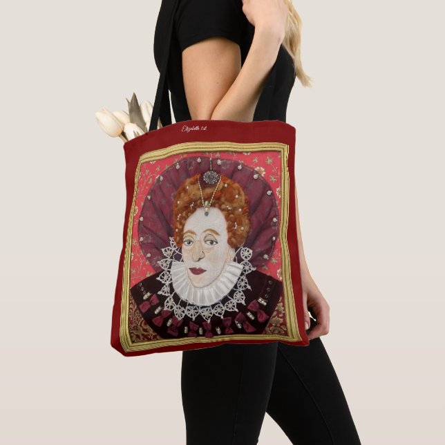 Designer stilren tote  tygkasse (Närbild)