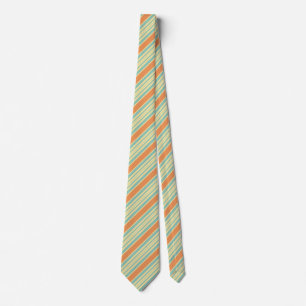 Designer Stripe Tie Orange Blue Rand Färg Slips