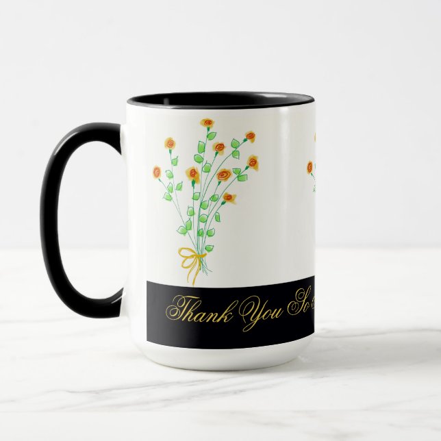 Designer Tack så mycket kaffe Mugg (Vänster)