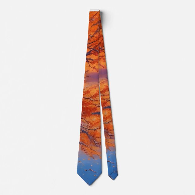Designer Tie, originaldesign, färgstark natur Slips (Framsida)