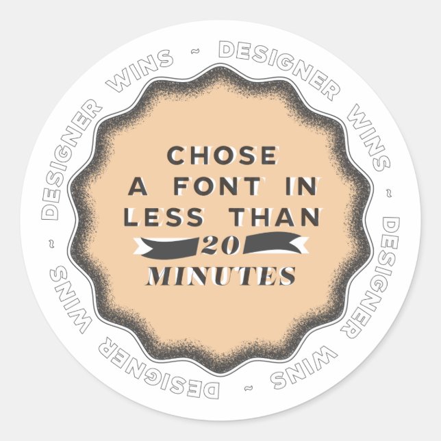 Designer Wins #2 Runt Klistermärke (Framsida)