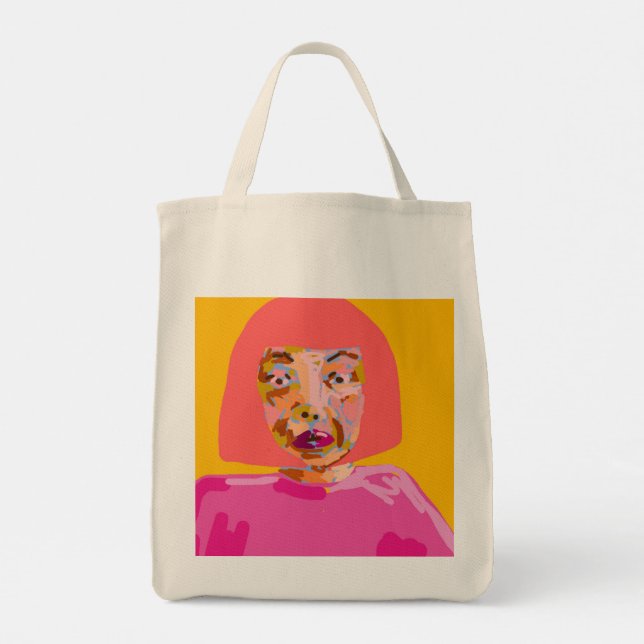 Designer Yayoi Kusama Tote Tygkasse (Baksida)